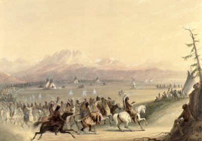 Cavalcade, c.1858 door Alfred Jacob Miller